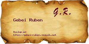 Gebei Ruben névjegykártya